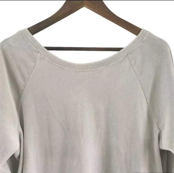 Peach Athletic Brand Gray Velour Velvet Sweater Top Running Size M NEW NWT - Picture 2 of 5